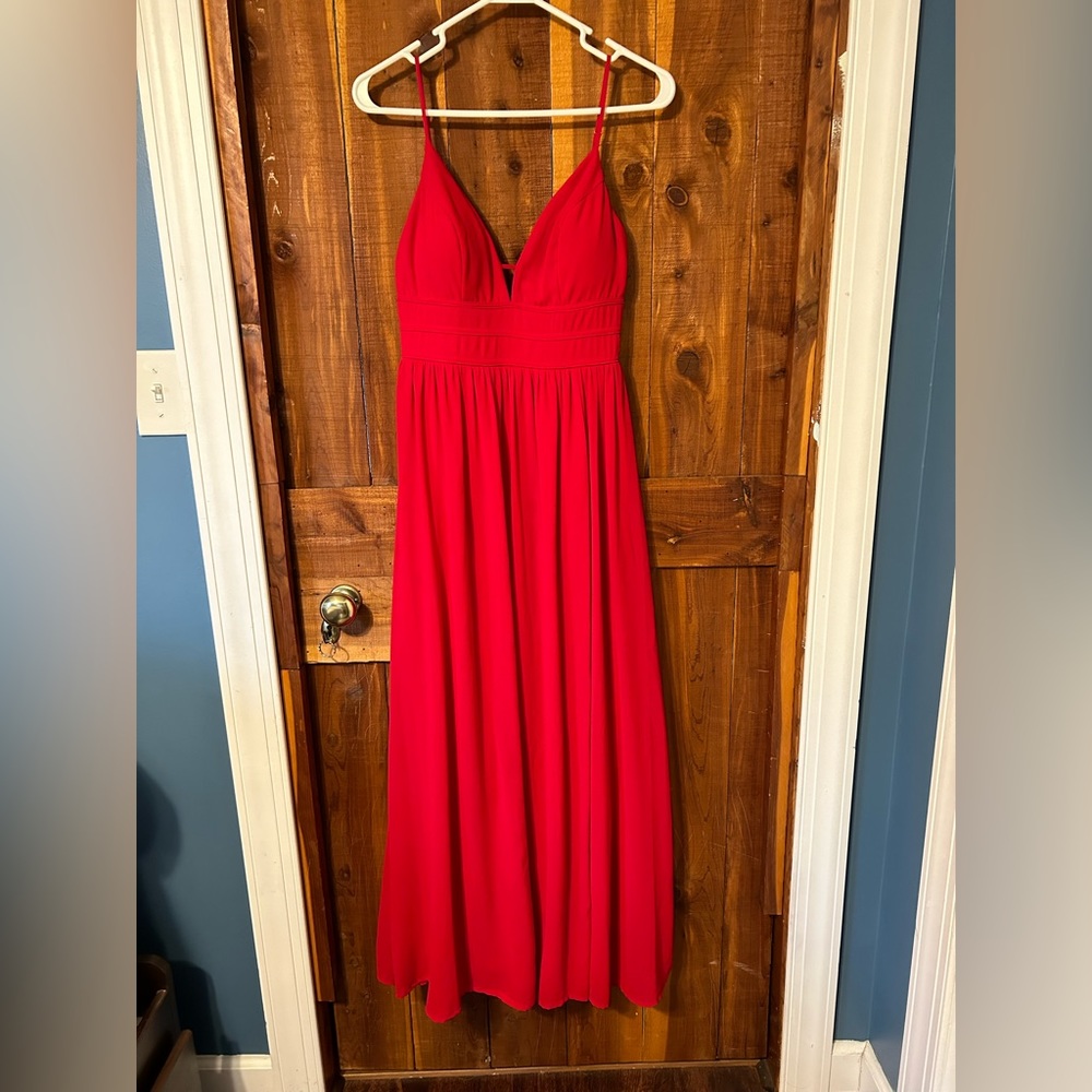 Red formal dress
